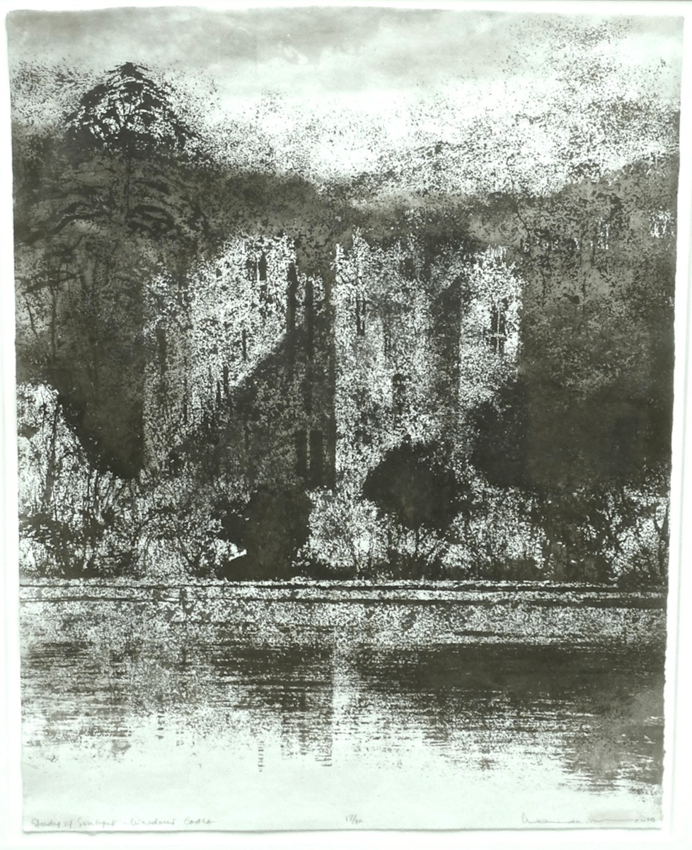 Wardour Castle Monochrome Print